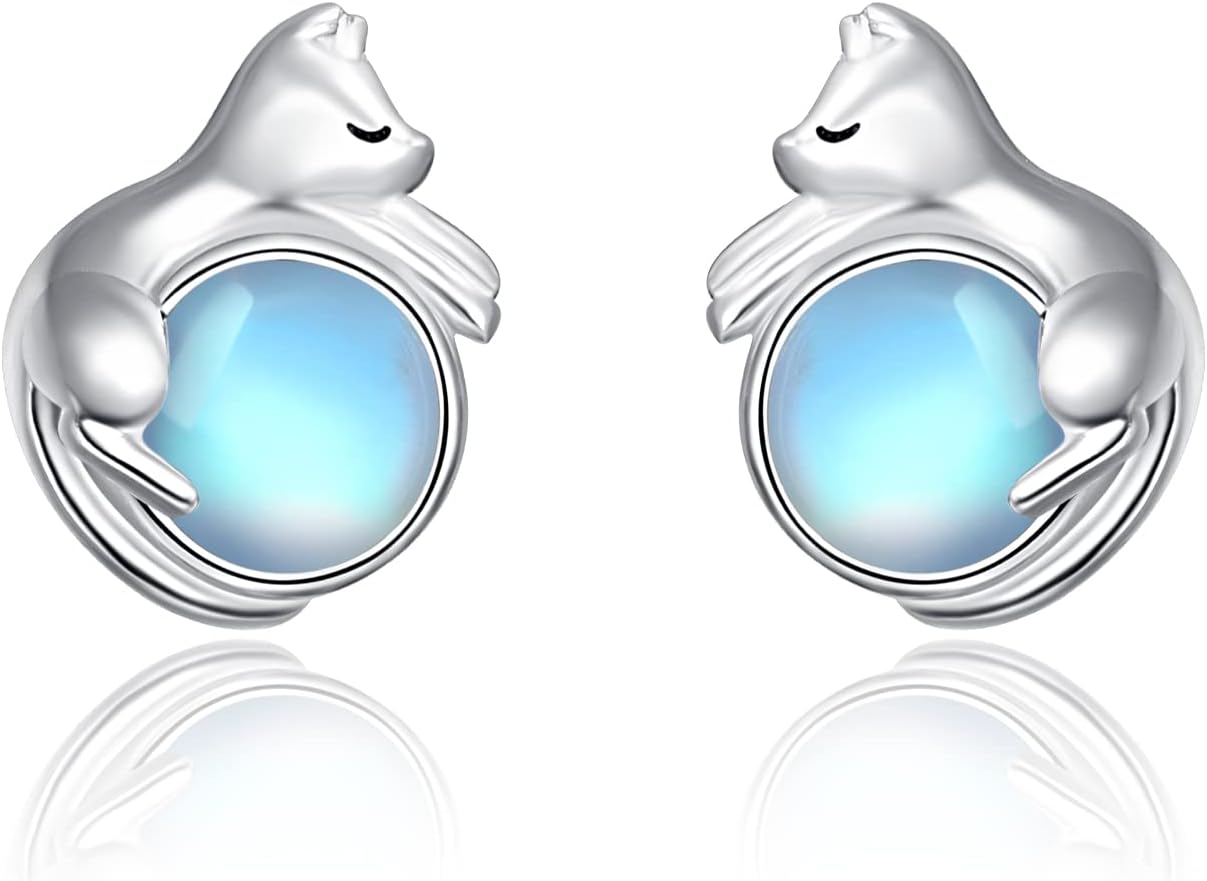 925 Sterling Silver Elephant/Cat/Llama Earrings for Girls Necklace-Cute Stud Earrings Kids Elephants Gifts for Women โฆ