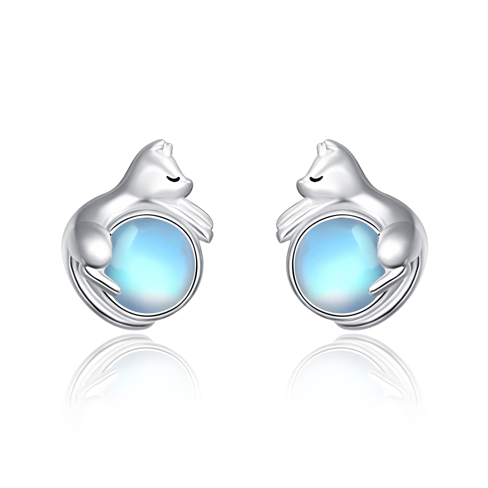 925 Sterling Silver Elephant/Cat/Llama Earrings for Girls Necklace-Cute Stud Earrings Kids Elephants Gifts for Women …