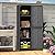 YITAHOME Narrow Outdoor Storage Cabinet, Weather-Resistant Patio Storage with Adjustable Shelves, 63 Inch Wicker Outside Vertical Tools Cabinet for Garden, Lawn, Backyard (Black)