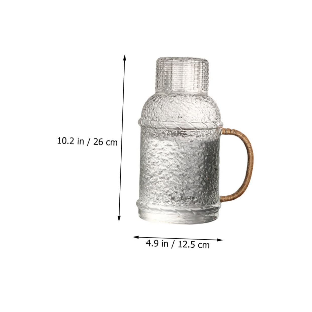 Glaswasserkrug Satz 2l mit Deckel Bruchsicher und Praktisch zum Ausgießen für Haushalt und Party als Wasserspender