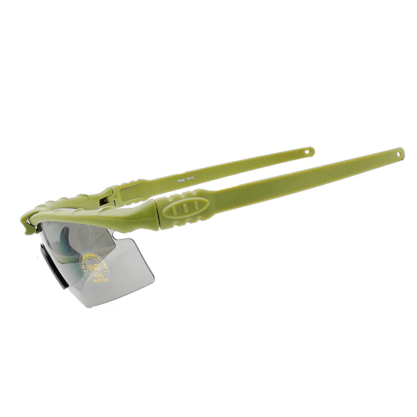 Occhiali di protezione tattici professionali polarizzati balistici M 3.0 UV400 occhiali di protezione telaio tiro gafas sport all'aria aperta escursioni in bicicletta paintball occhiali (Verde 4lenti)