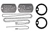 Graphotype™ Personalised Stainless Steel US Military Dog Tags - 2 X Exact Replica Embossed Stainless Steel Dog ID Tags with Chains & silencers #3