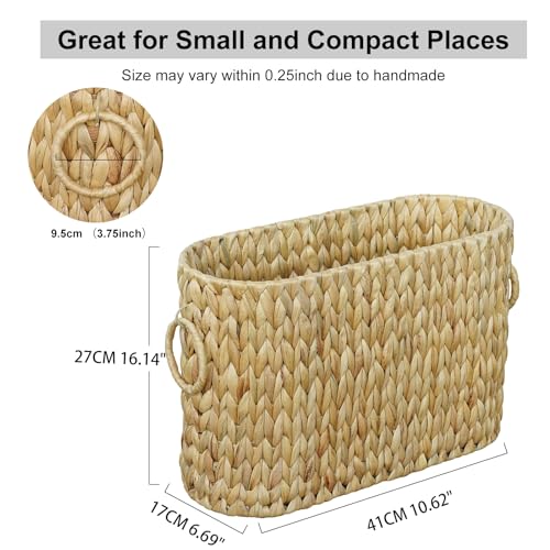 Coeusy TOILET PAPER STORAGE SHL Toilet Paper Storage,Water Hyacinth Toilet Paper Baskets Bathroom Organizer,Large Toilet Paper Holder thumb #2