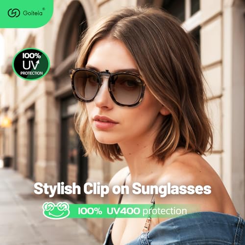 Goiteia Oversized Flip up Clip on Night Driving Glasses for Men Women-Oversized Polarized Flip up Clip on Sunglasses over Prescription Glasses3