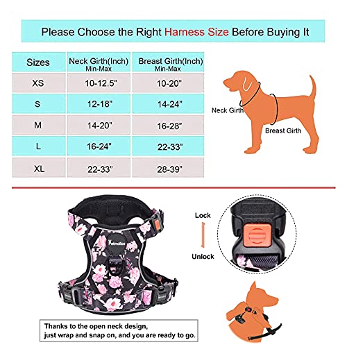 Petmolico No Pull Dog Harness Set, 2 Leash Attchment Easy Control Handle Reflective Vest Dog Harness Medium Breed… - Image 2
