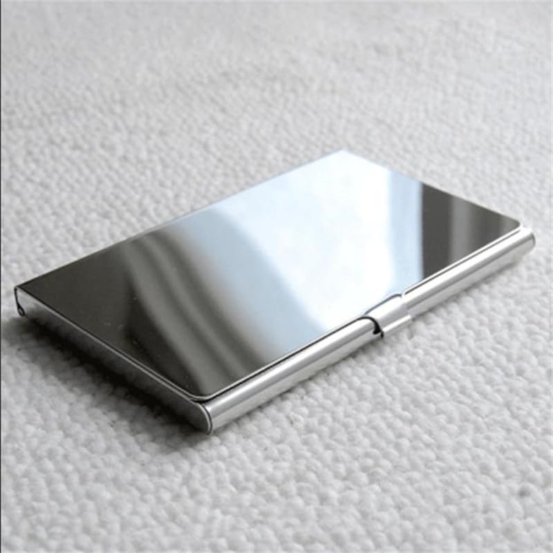 Metal Business Card Holder for 10-15 Business/ID Card Stainless Steel Card Case Slim Purse Name Card Pocket Men and Women Gifts Silver2