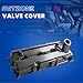 MITZONE VQ35DE Aluminum Valve Cover Set Left and Right Compatible with Nissan 350Z Infiniti G35 M35 FX35 3.5L V6 2003-2008, Replace 13264-AM600 13264-AM610, with Oil Cap Tube Gasket & Bolts