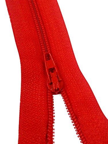 KGS Zippers for Sewing Crafts, Red, 9 Inch (20 Pieces) - Image 2