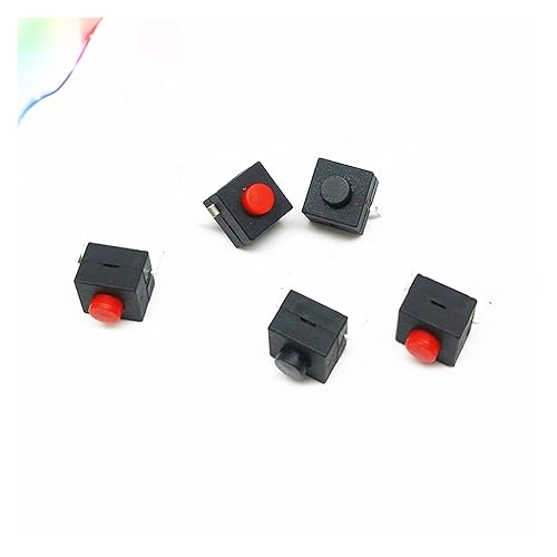 Industrial Switches 5pcs Small Micro self Locking Small Micro self Locking 8 * 8 * 8.4 2 feet wit 2 feet with Lock Light Touch Switch Button