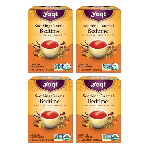 Yogi Tea Soothing Caramel Bedtime Tea - 16 Tea Bags per Pack (4 P...