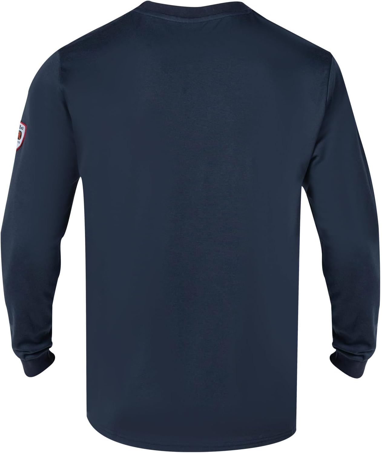 Men's Flame Resistant Safety Shirt,8.5oz Cotton FR Work Shirt,Long Sleeve Fire Retardant Welding Crew T-Shirt - Image 2