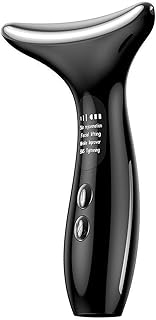 Face Massager，Anti-Wrinkle Face Device，Portable Skin Tightening Beauty Toning Device with 45 ±5°C Heat and 4 Massage Modes for SkinTightening & Neck Lifting EMS Massage Face Toning Firming for (Black)