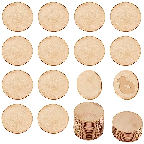 PH PandaHall 30 Stück Messing Stempelrohlinge 25mm (1 Zoll) Kreis Metallanhänger Goldener Massiver Rohling Münzen Schmuck Stempelscheiben Runde Rohlinge Anhänger Für Ohrringe Anhänger Anhänger