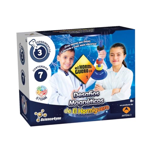 Science4you Desafíos Magnéticos de El Hormiguero - Crea Imanes que flotan y diviértete con un Pegamonstruo Magnético, Un Expetimento para Niños, Regalo para Niños y Niñas 8 9 10 11+ anõs