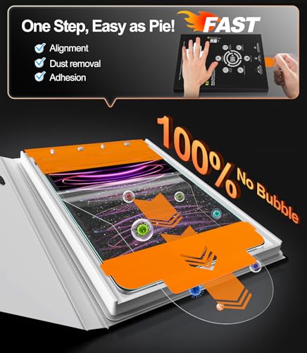 Image of EZ-GLAZ-2 Pack for iPad Pro 12.9 Inch Screen Protector 6th 5th 4th 3rd Gen (2022 /2021 /2020 /2018), Military-Grade Shatterproof, 9H+ Tempered Glass with Installation Box, Anti-Scratch, Apple Pencil Compatible, HD Clarity, Bubble Free