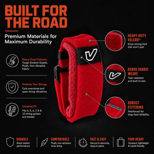 image for Gruv Gear Fret Wrap & Guitar Mute, Fretwrap for Acoustic, Electric & B