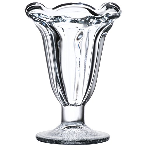 Tulip Sundae and Dessert Cup, PACK OF 4 Highest Quality Ultra Clear See Through Thick Solid Base Glass 7 Ounces, Set of 4 - Thumbnail 2