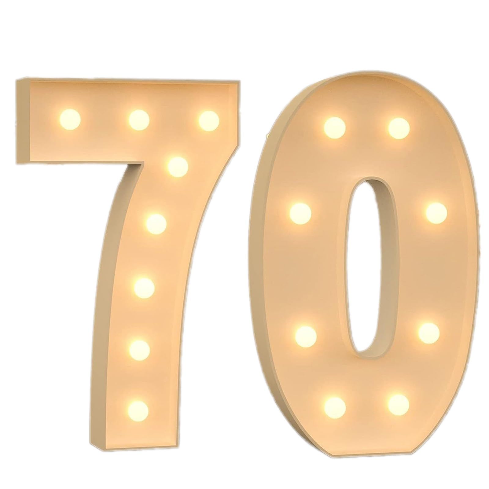 4FT Marquee Numbers Giant Numbers Frame Light Up Numbers na 20. 30. rocznicę urodzin Dekoracja imprezy Mozaika Numer DIY Rama Wstępnie Wycięta Płyta Piankowa Zestaw(Number 70)