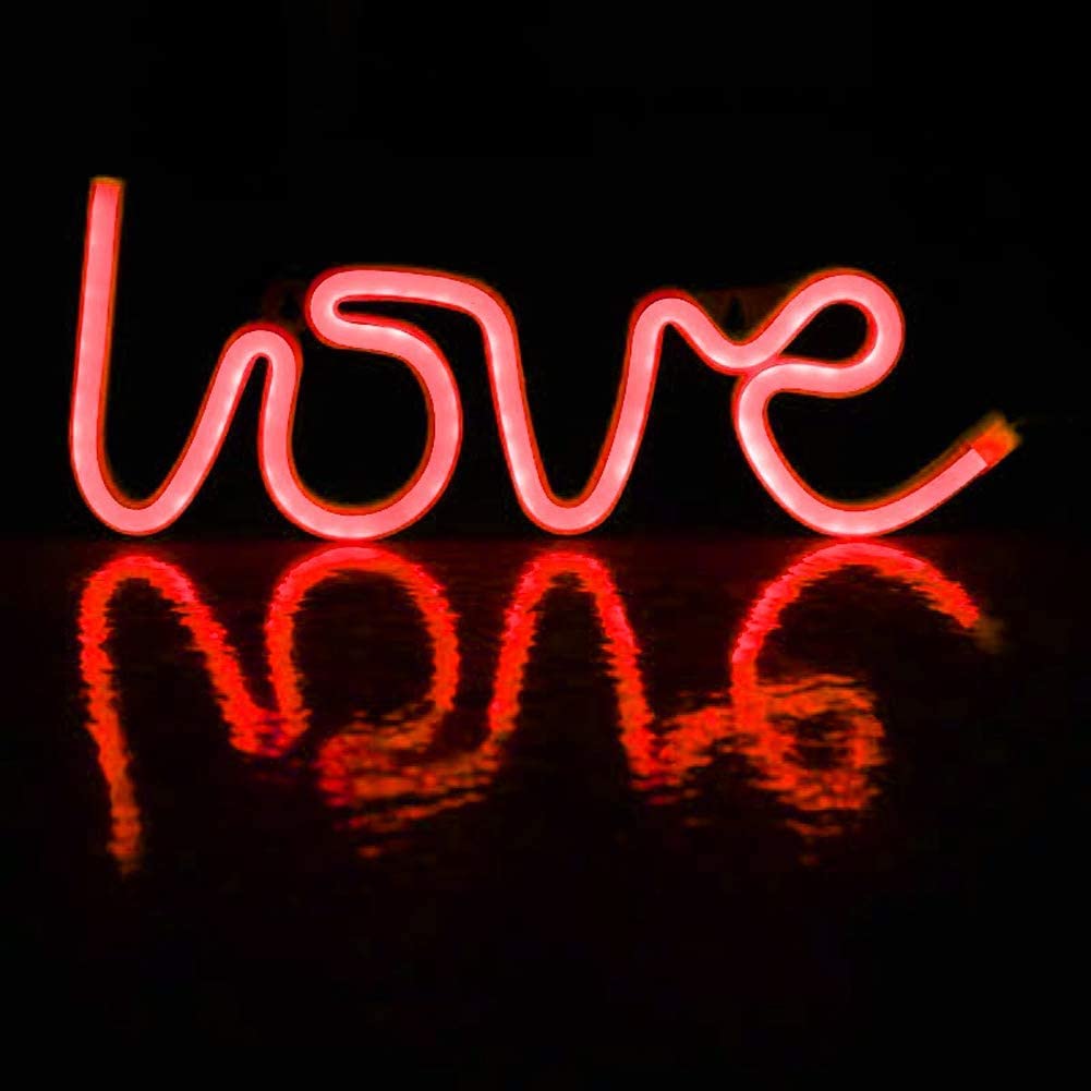 Gesto Love Neon Sign-Neon Signs for Bedroom,USB or Battery Neon Light for Wall,led neon Light as Neon Wall Signs for Girls Love Light up Sign For Party, Christmas, Bar, Home Decoration ,Bedroom Wall, Wedding (Red) (B0B21WSC21) Amazon Price History, Amazon Price Tracker