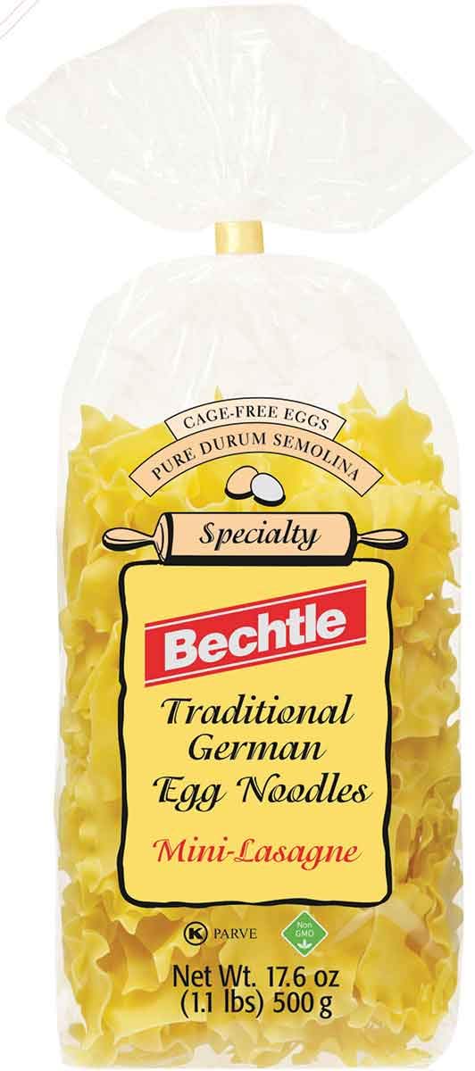 Bechtle Mini Lasagna Traditional German Cage Free Egg Noodles 17.6 ounce (Pack of 2)