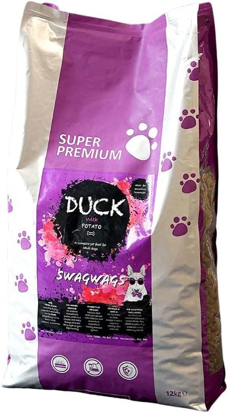 Swagwags Hypoallergenic Dry Adult Kibble with Duck & Potato, 12 kg