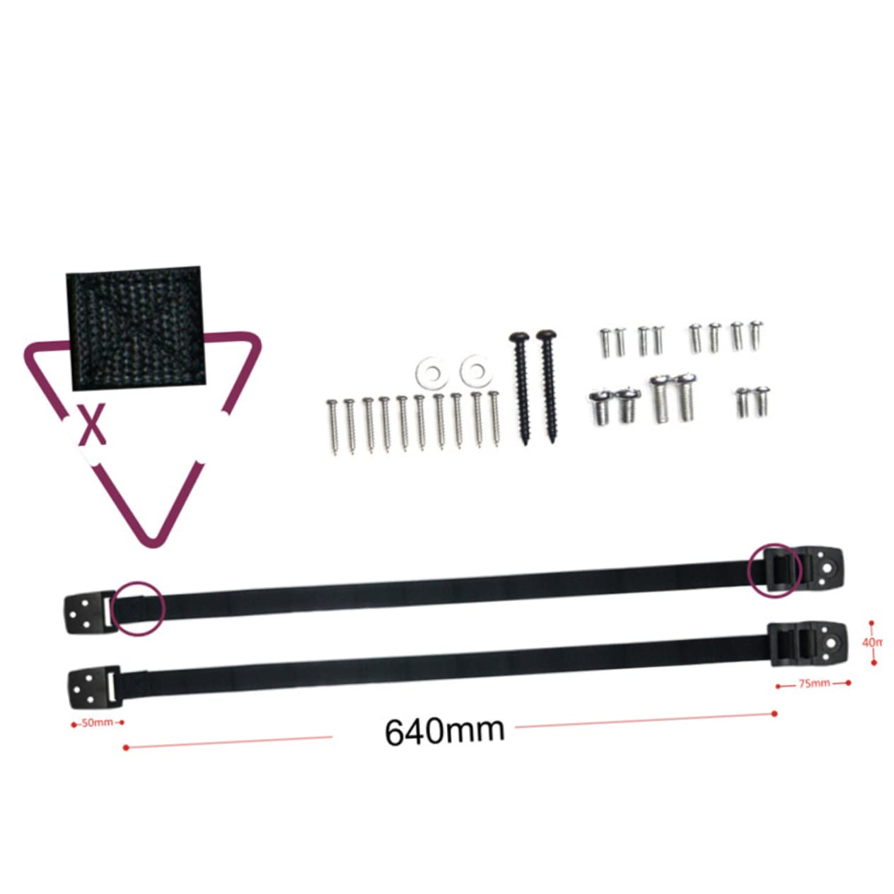 4 Piezas Cinturón de Seguridad Antivuelco Correas de Seguridad para Bebés Anclajes de Pared para Televisores de Pantalla Plana y Muebles para Uso Sala de Estar