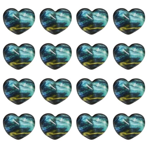 Cabochons en verre coquillage cœur dos plat pour fabrication de boucles d'oreilles et colliers