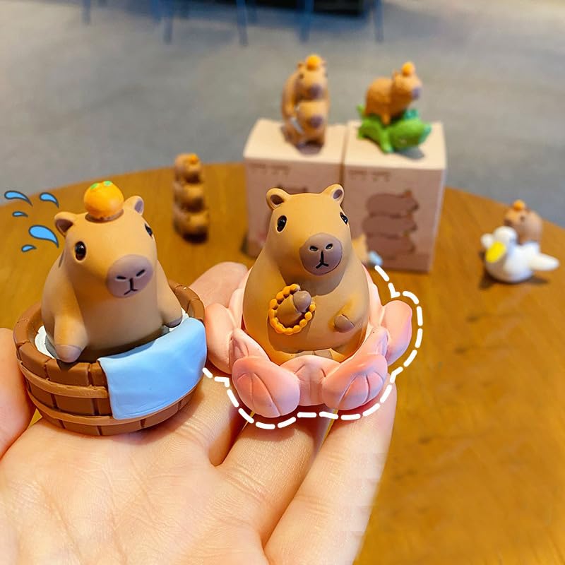Image of Capybara Blind Box, Random Capybara Figurine for Collectors, Blind Bags for Girls, Cute Animal Blind Bag for Desk Decoration, Shelf Display and Gift Giving