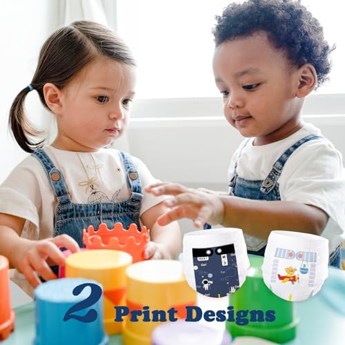 Image of Minime Baby Training Pants - Size 12M-24M (14-26 lbs), 36 Count, Premium Hypoallergenic Training Underwear, Fragrance Free Disposable Baby Diaper Pants