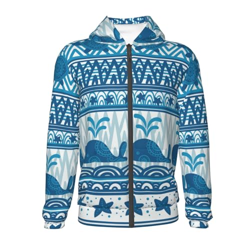 Sea Underwater Animals Kid Hoodies Boys Zip Up Sweatshirts Girls Pullover with Pocket2