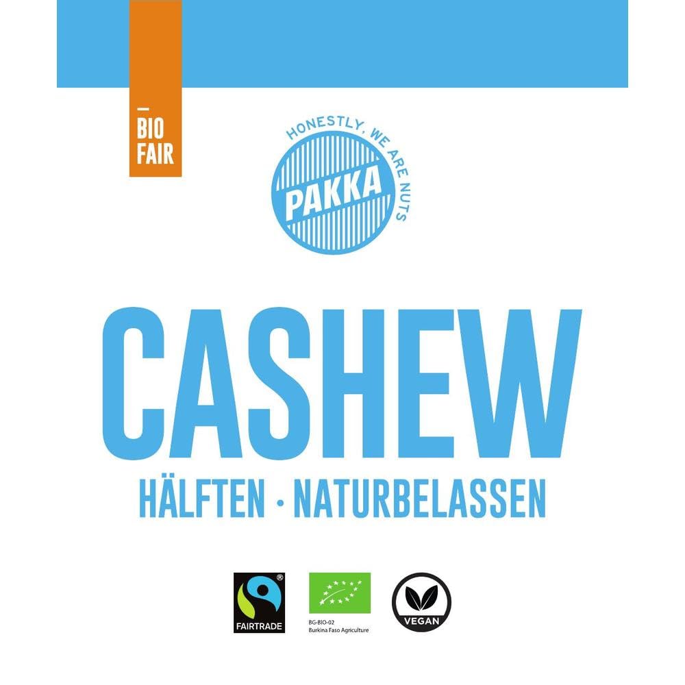 Bio Fairtrade Cashew Bruch, 1000gr – 1 kg, Öko & Fair roh, Faire Burkina Faso Cashewkerne, Cashews Splits Nüsse Kerne, Cashewbruch, vegan, Familienpackung, Value-Pack