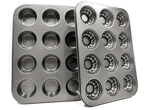 Non-stick Muffin Cupcake Pan for Baking Jumbo Donut Cake Molds Tins Tray Set Bakeware Dishwasher Microwave Safe