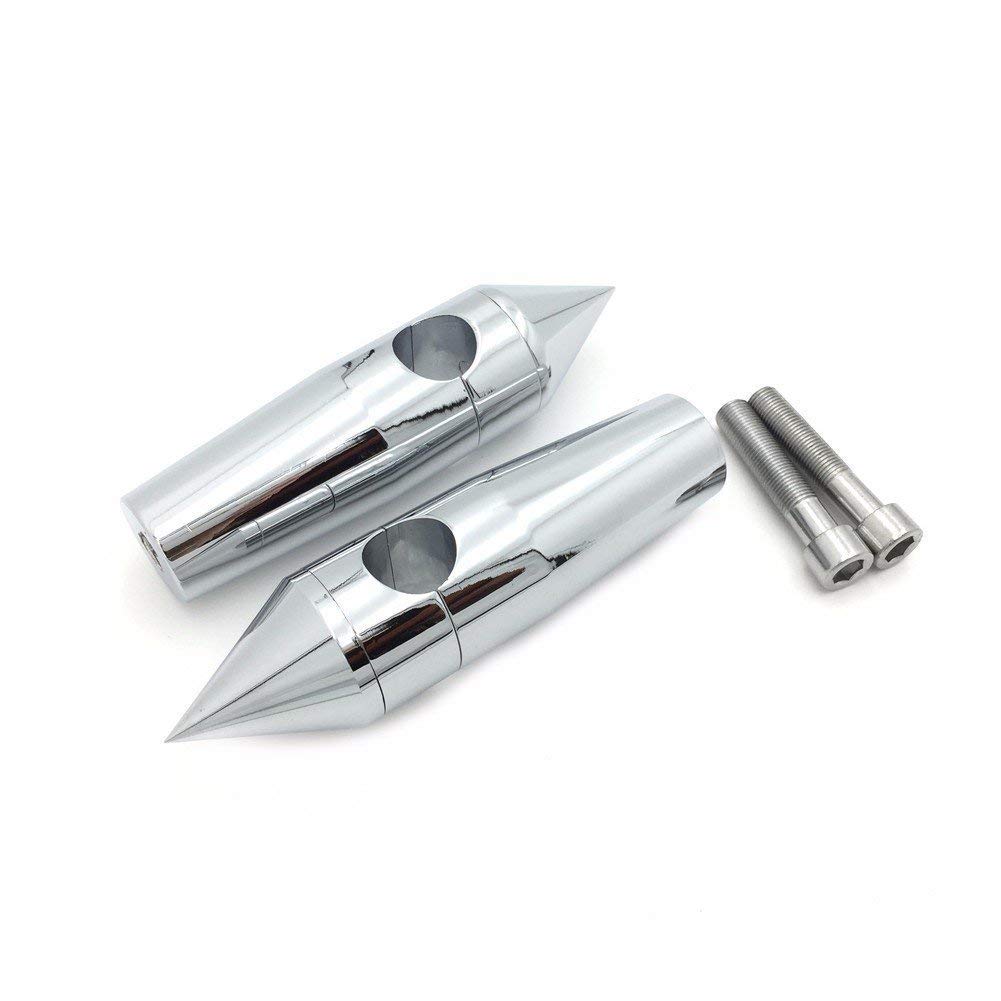 Elevador de manillar cromado de 25 mm, altura total de 10 cm, altura total para Harley Cruisers Choppers Metrics Victory para Yamaha, Suzuki, Kawasaki, con diámetro de barra de 2,5 cm