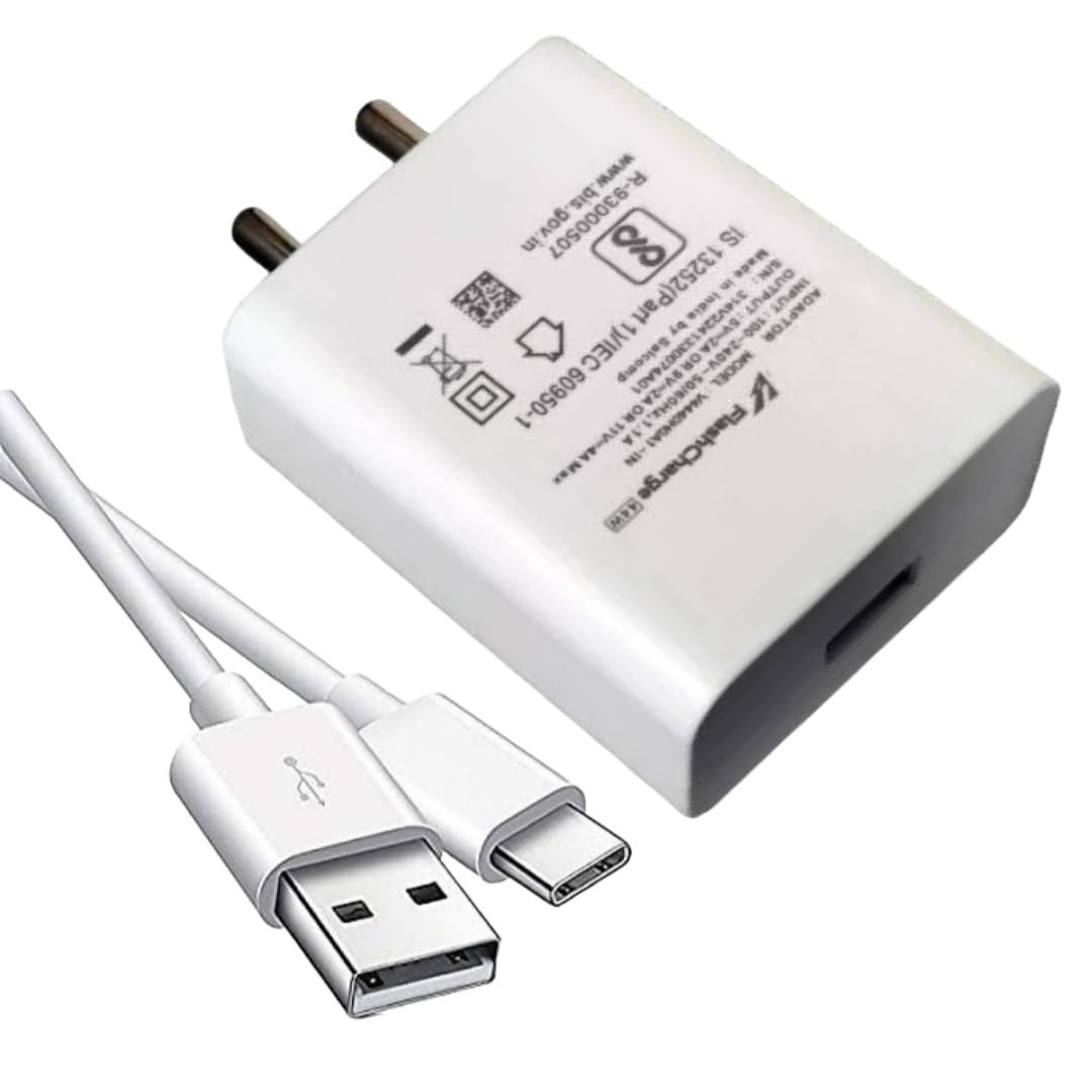 Original Flash 44W Charging Adapter with USB to Type C Cable Compatible for vivo Y100 5G/V29/V27/V25/V23/V23e/V21/T2/T2x/Y36/Y56/Y72/iqoo neo 3/neo 6/neo 7 (Adapter and Cable) (B0CT611P51) Amazon Price History, Amazon Price Tracker