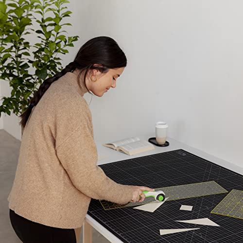 Image of Elan Cutting Mat A0 Black & Taupe, Extra Large Self Healing Cutting Mat 36 x 48 Inch, 5-Ply Craft Board Black, Hobby Board for Crafts 36x48 Inch