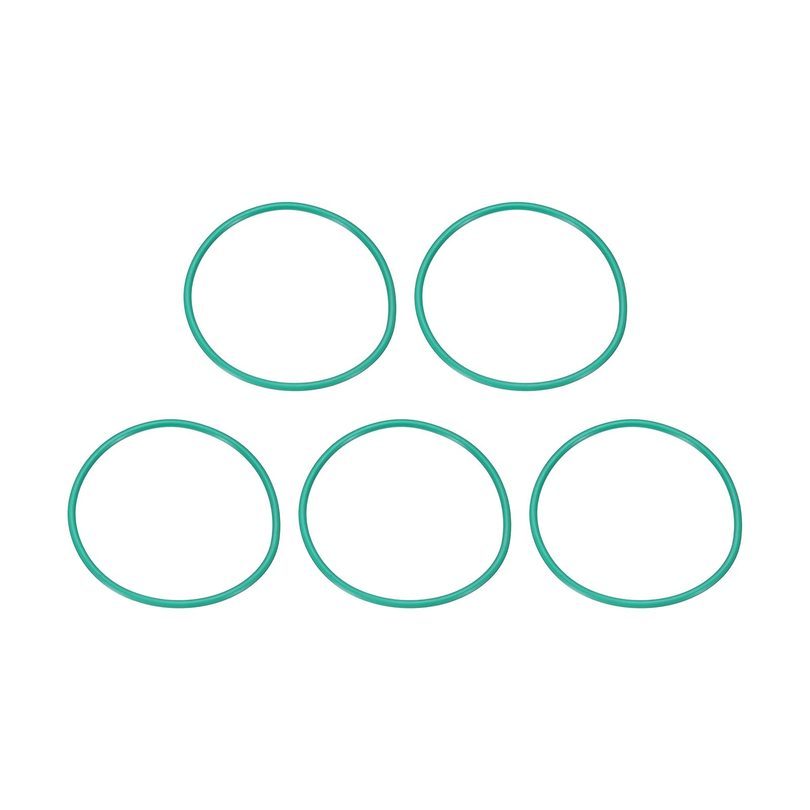 sourcing map 5 Pcs Fluorine Rubber O-Rings 61mm OD 56.2mm ID 2.4mm Width Round Sealing O Ring Seal Gasket for Industrial Engines Plumbing Faucet Hose Automotive — image 1