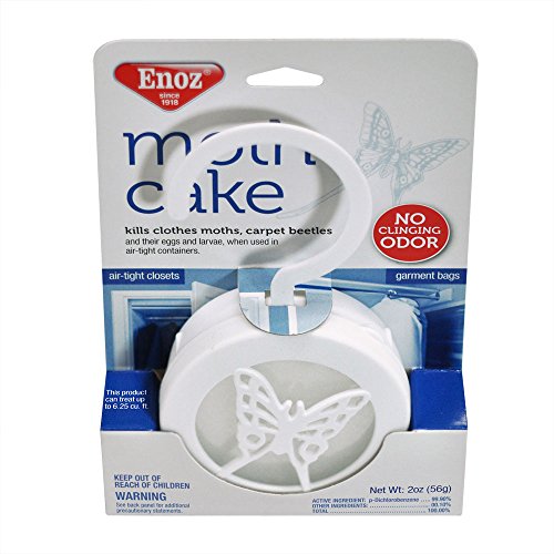 Enoz Moth Cake Pack of 12 Kills Clothes Moths, Carpet Beetles, and Eggs and Larvae - Thumbnail 3