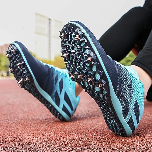 Image of New Track and Field Shoes for Men Women Kids Boys Girls 8 Spikes 100-400 Meter Running Racing Shoes Professional Sprint Sport Sneakers