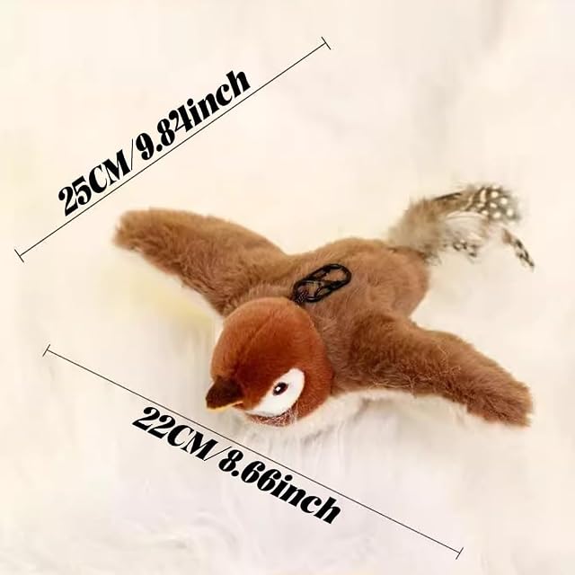 Foto 6 de 7 de Juguete Interactivo Para Gatos Con Forma De Pájaro Volador De Interior Con Alas Que Chirrían