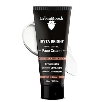 UrbanMooch Brightening & Lightening Face Cream for Men | UrbanMooch Insta Bright Moisturizer with Niacinamide, Hyaluronic Acid & Vitamin E | Reduces Dark Spots & Pigmentation | Radiant, Even Skin – 50 g