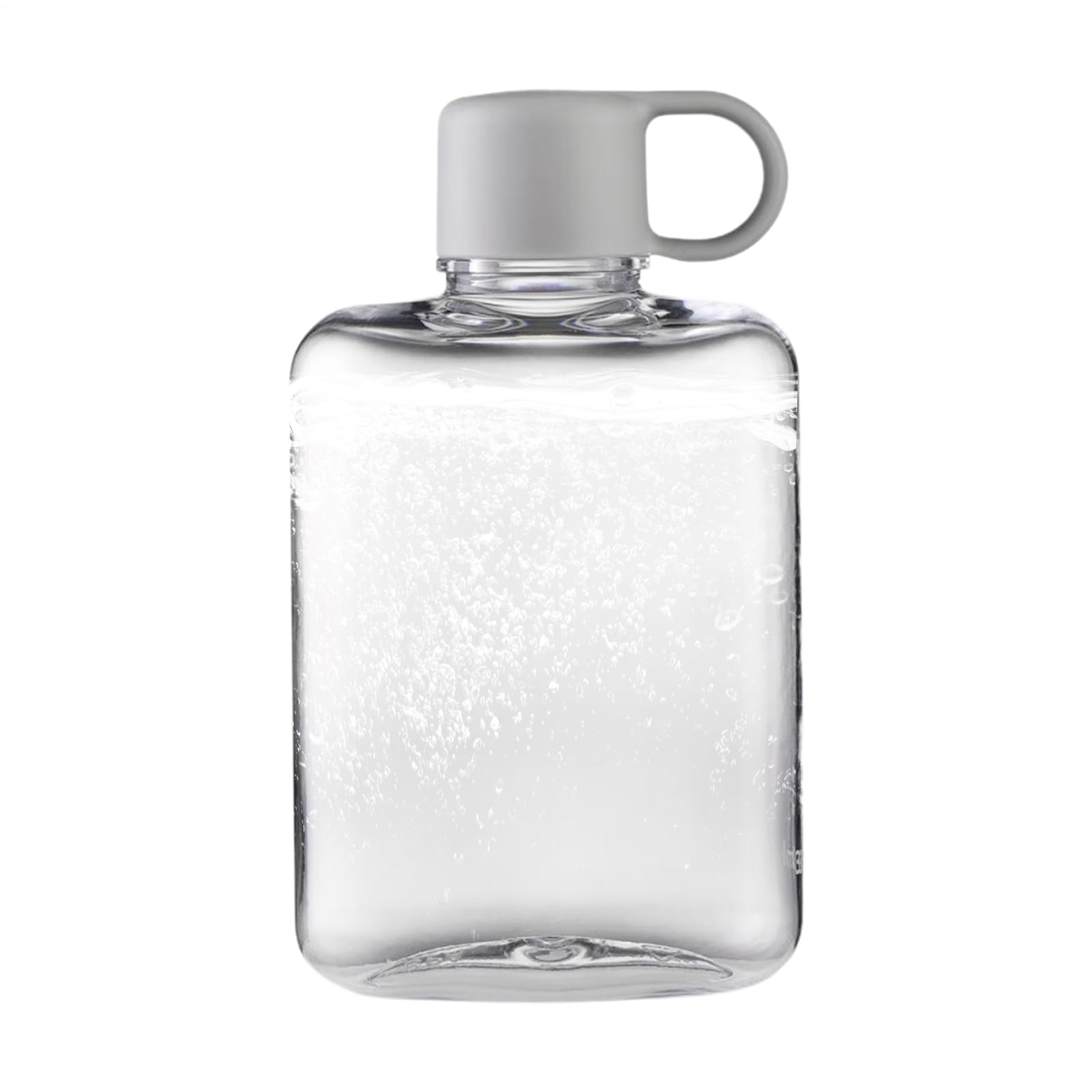 Bouteille d'eau plate – Design carré, construction Tritan compacte, gourde de voyage légère, fonction d'hydratation de poche pratique | Pour le camping, fitness, extérieur, trajets