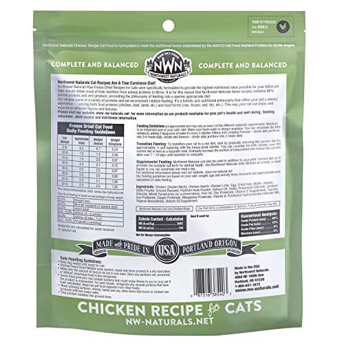 Northwest Naturals Freeze Dried Diet for Cats – Chicken Cat Food – Grain-Free, Gluten-Free Pet Food, Cat Training Treats… - Image 3