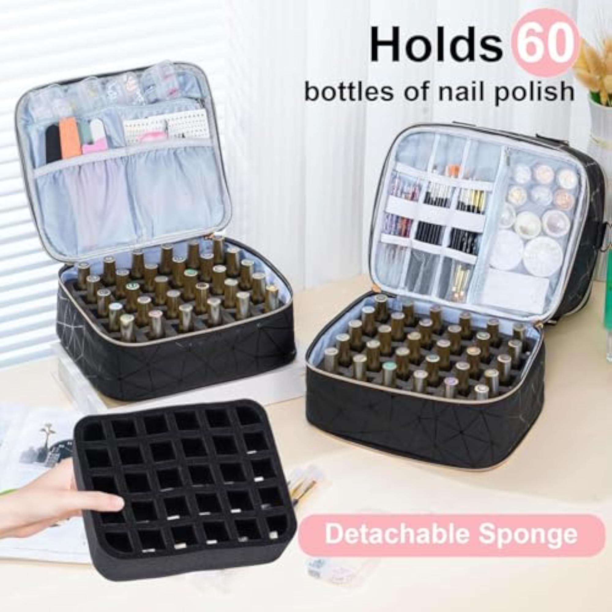 Nail Polish Carrying Case Bag for Manicure Tools