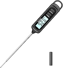 hoyiours Meat Thermometers, Digital Meat Thermometer Instant Read Food Cooking Thermometer 3s Ultra Fast Reading with Long Probe, Backlight and Magnet, Kitchen Thermometer for BBQ, Turkey, Candy