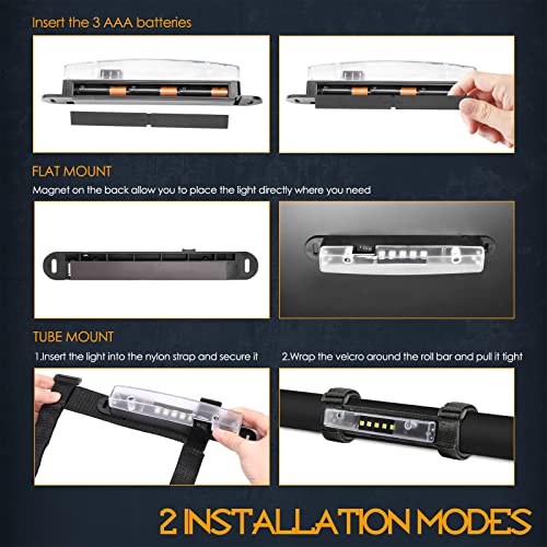 Nirider Utv Interior Light Universal Roll Bar Mount Led Light Utility Roll Cage Light Courtesy Light Interior Dome Light For Utv Accessories Atv Polaris Rzr Can Am Truck Car Off Road Vehicle 2Pcs #TOP3