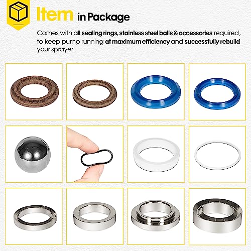248213 Pump Repair Kit Airless Syringe Pump Kit Airless Syringe Pump Accessories Repair Kit for Graco Airless Paint Sprayer 1095 1595 5900, Replace for 248-213 - Thumbnail 7