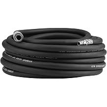 AYNEFY 15M Heavy Duty Rubber Air Hose, Maximum Burst Pressure 900 PSI Flexible Pneumatic Hose with Fitting, for Compressor Tire Inflation