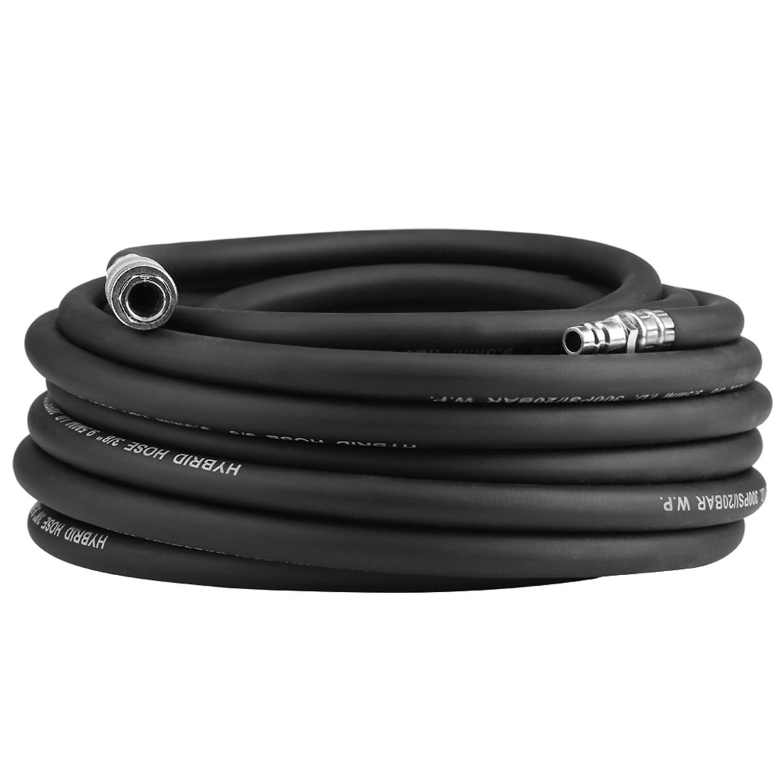 Tubo Aria Compressa Cocoarm 15 m, Flessibile 10 m, Pneumatico Compressore Gomma 900 PSI con 5 Connettori Pneumatici Raccordo
