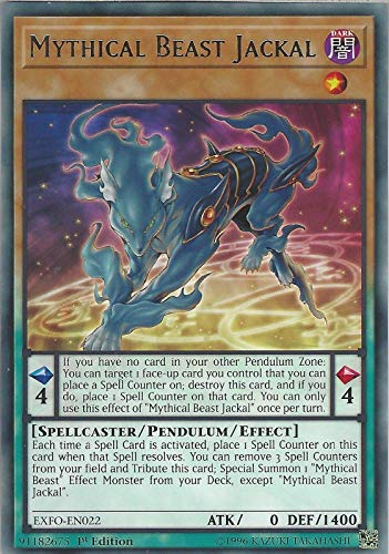 yu-gi-oh Mythical Beast Jackal - EXFO-EN022 - Rare - 1st Edition - Extreme Force (1st Edition)