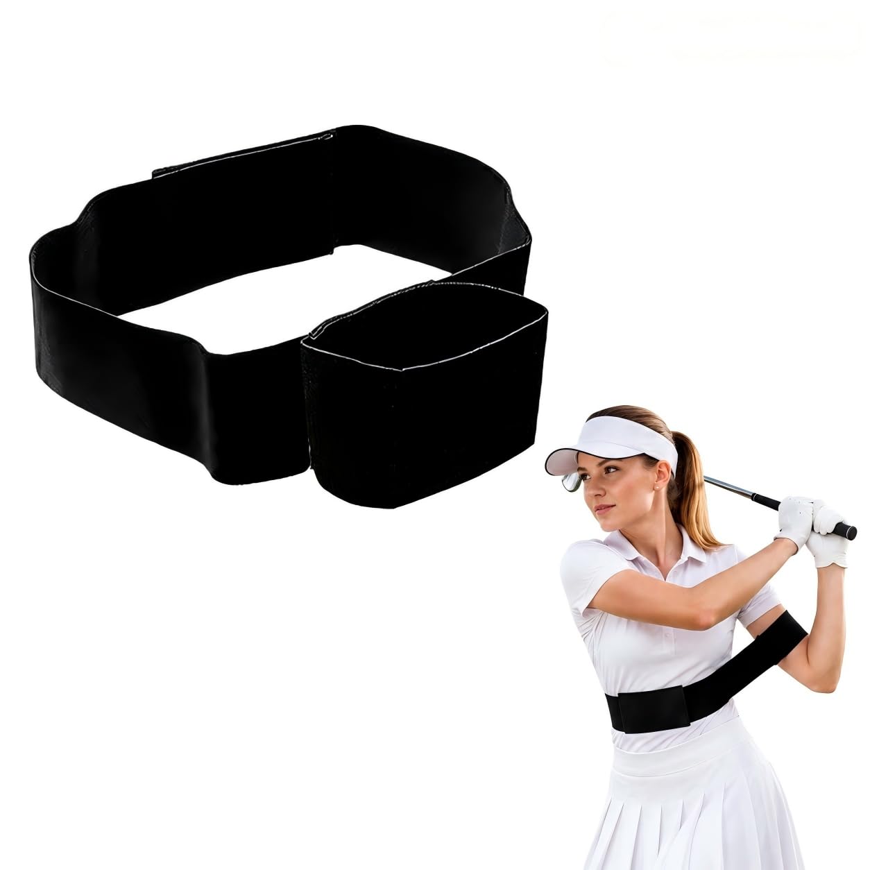 TRS Slider - Ayuda de entrenamiento de swing de golf, equipo de entrenamiento de golf con sincronización de swing para práctica en interiores y exteriores, ayudas de entrenamiento de golf para